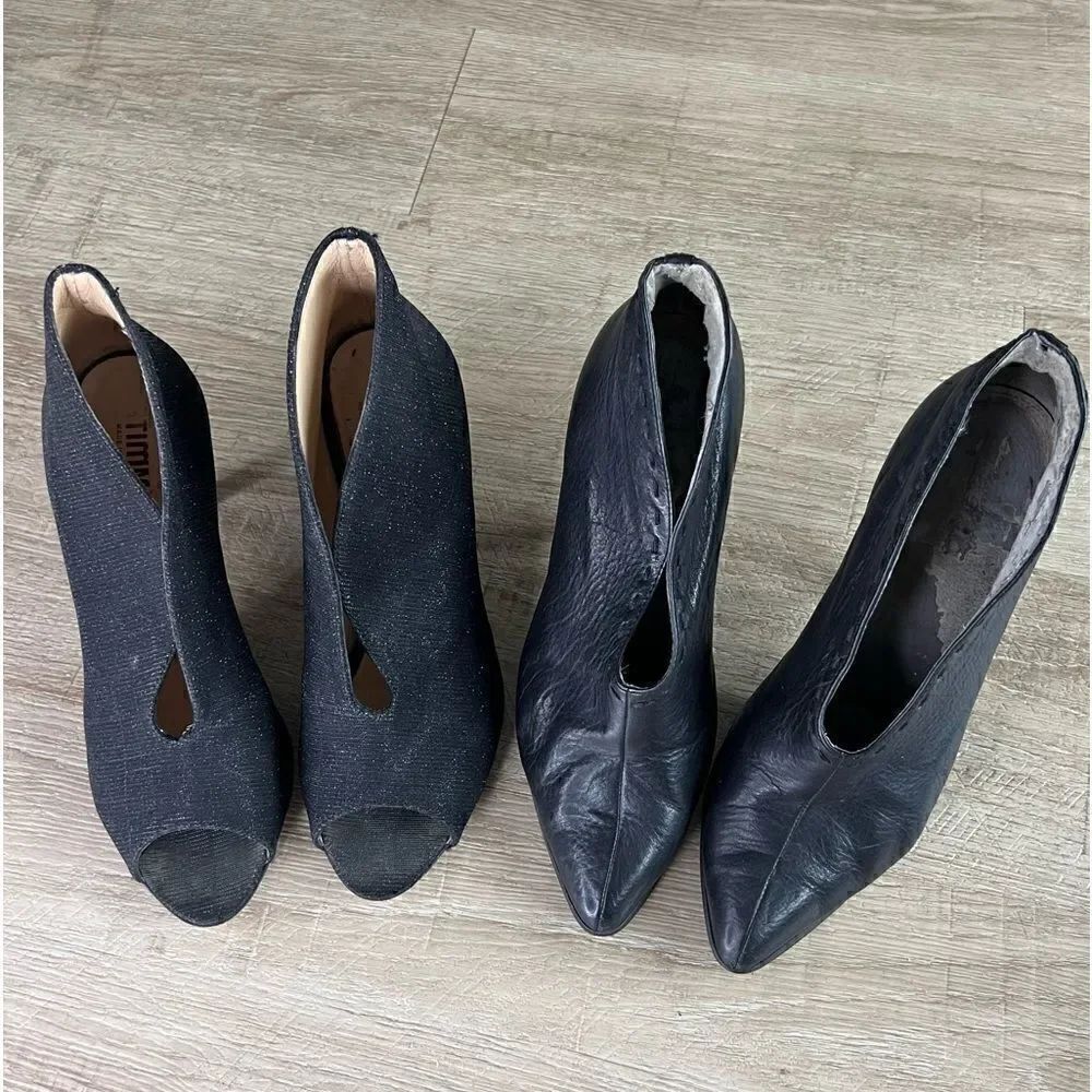 STIMM Vam Peep Toe Ankle Boots US 7.5 MISS SIXTY Leather Ankle Boots 7.5 Italy.
